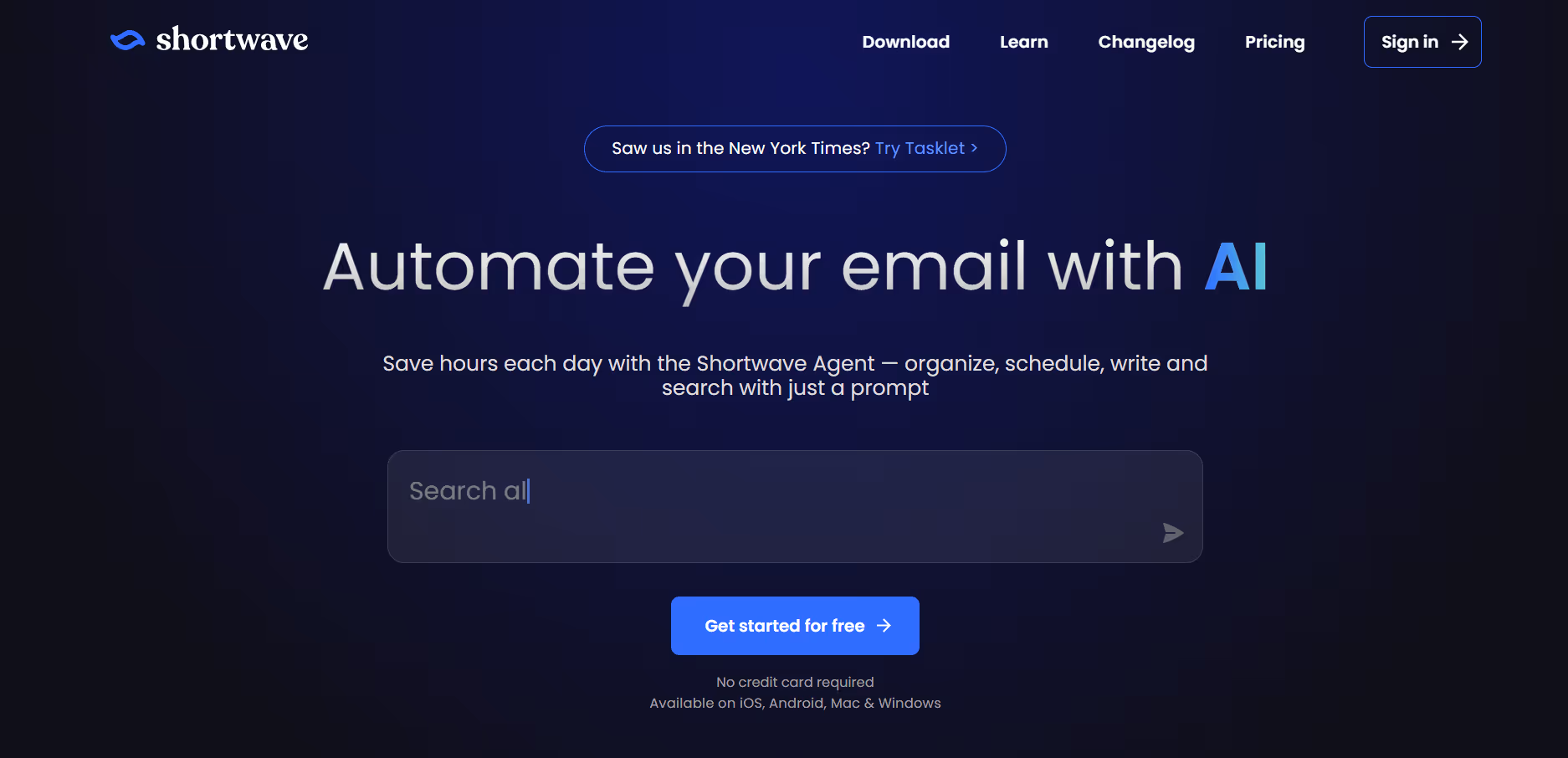 shortwave chat interface
