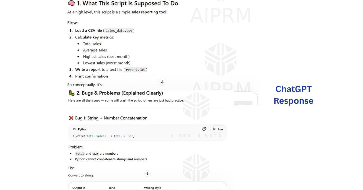 chatgpt response