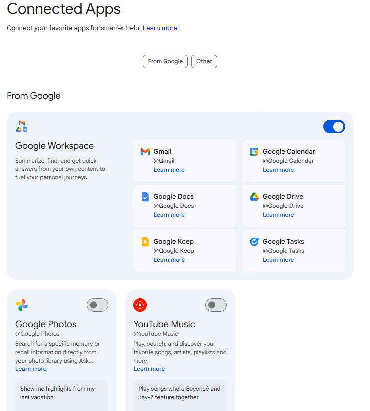 gemini apps integration