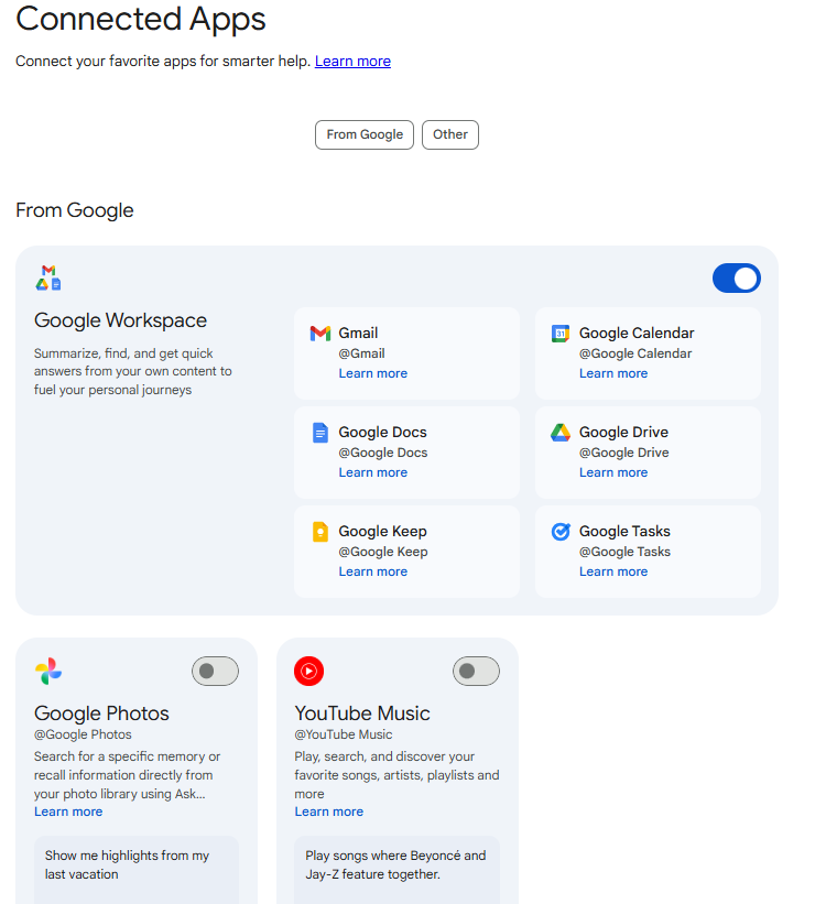 gemini apps integration