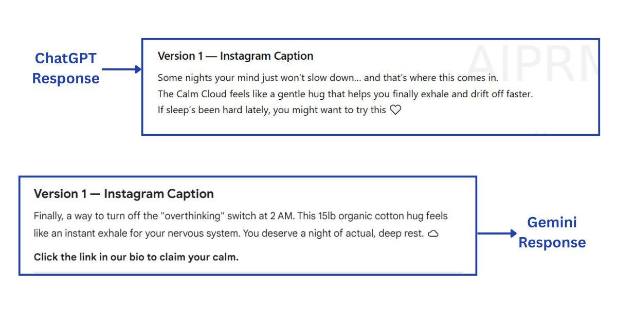 chatgpt vs gemini reponse