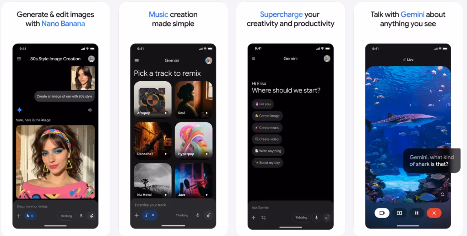 google gemini features 