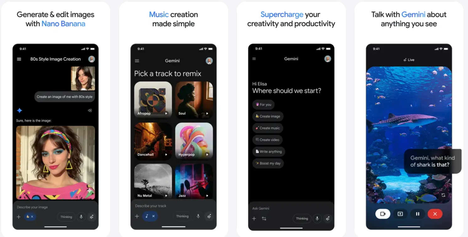 google gemini features 