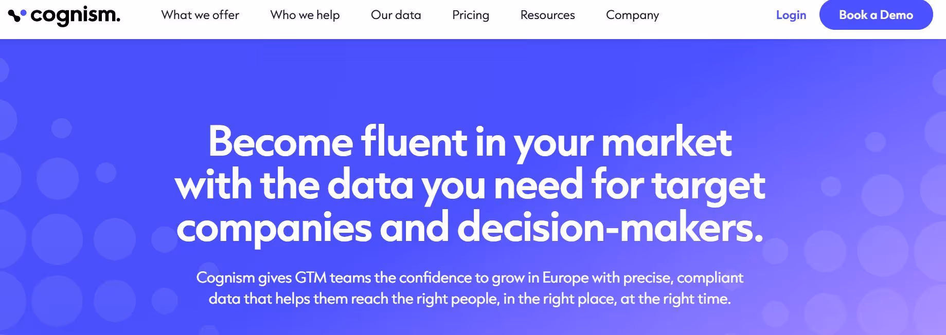 cognism landing page