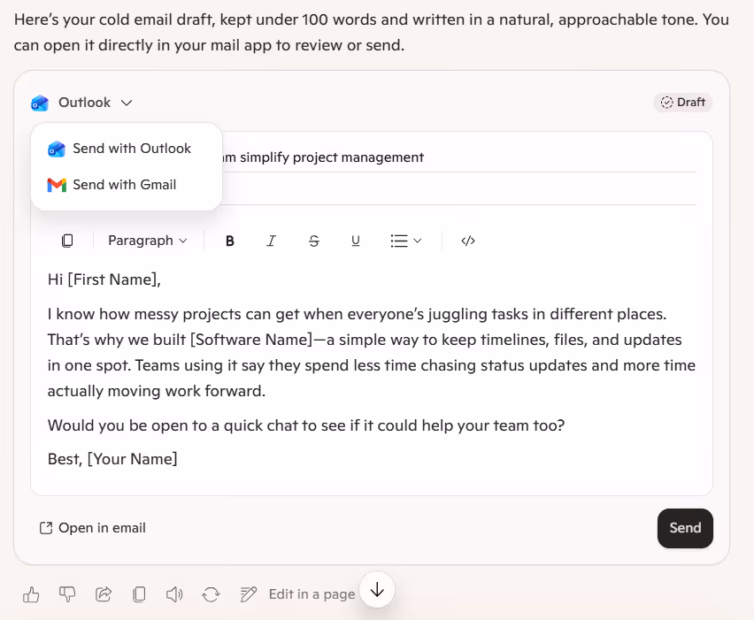 microsoft copilot vs chatgpt in mail 