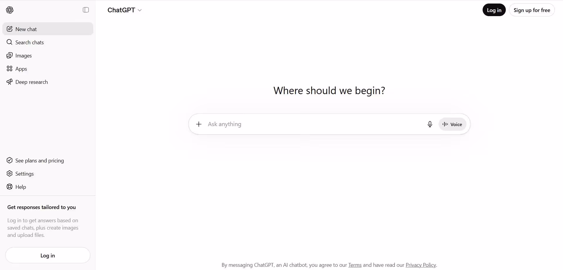 chatgpt interface
