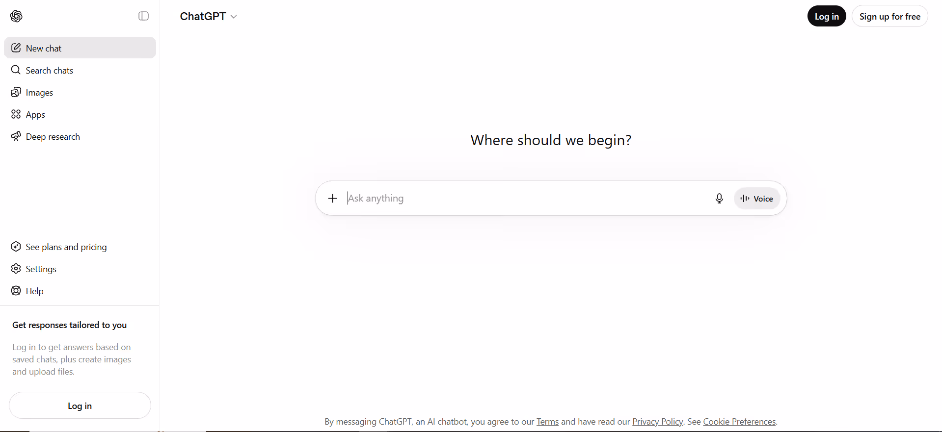 chatgpt interface
