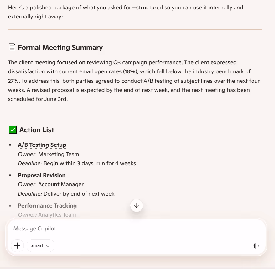 copilot for business productivity