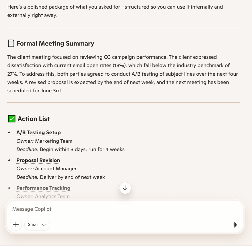 copilot for business productivity