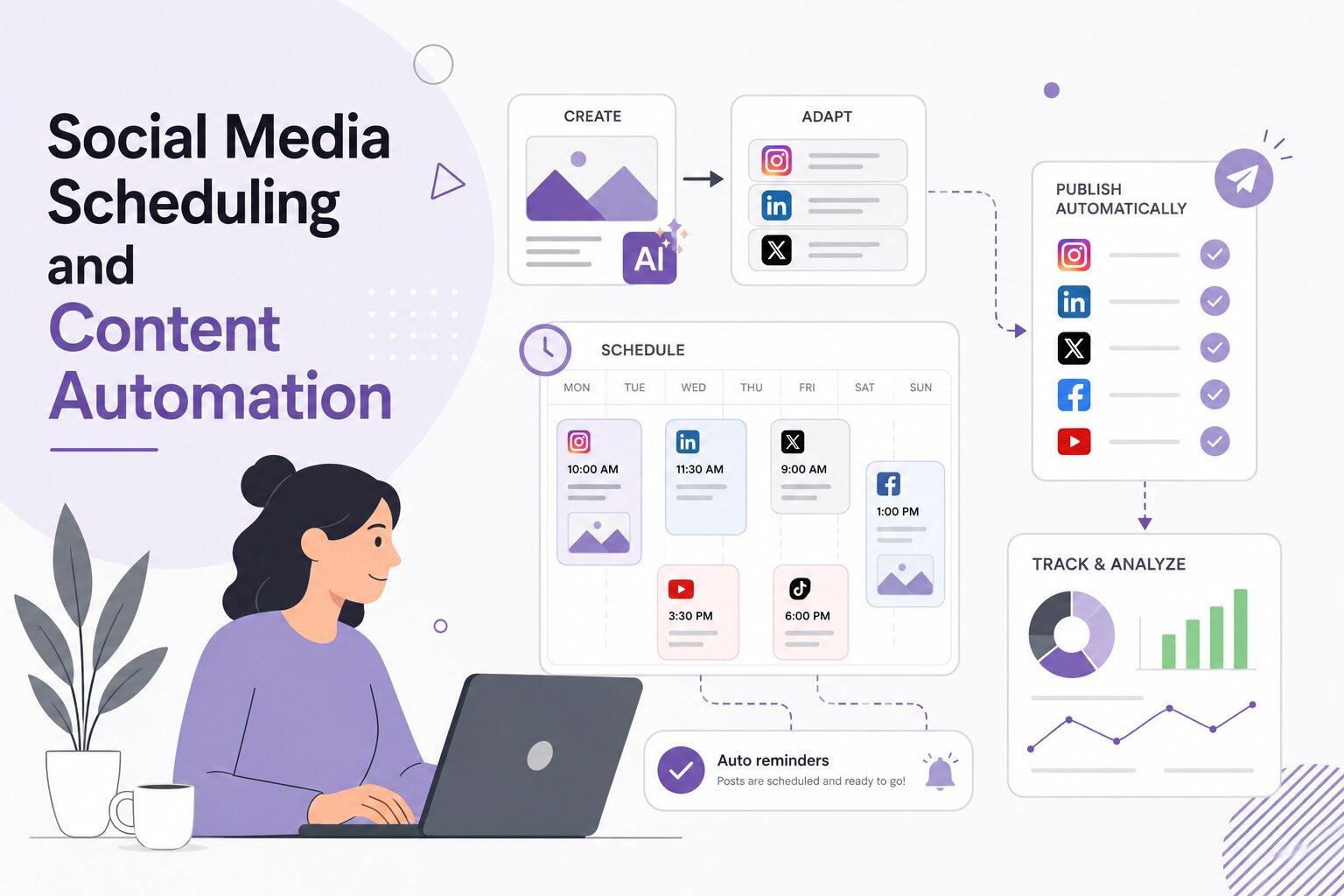 social media scheduling and content automation