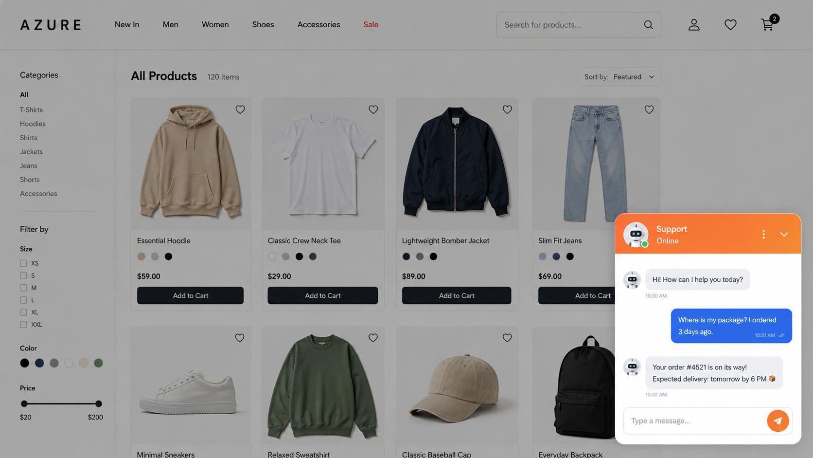 chatbot interface example