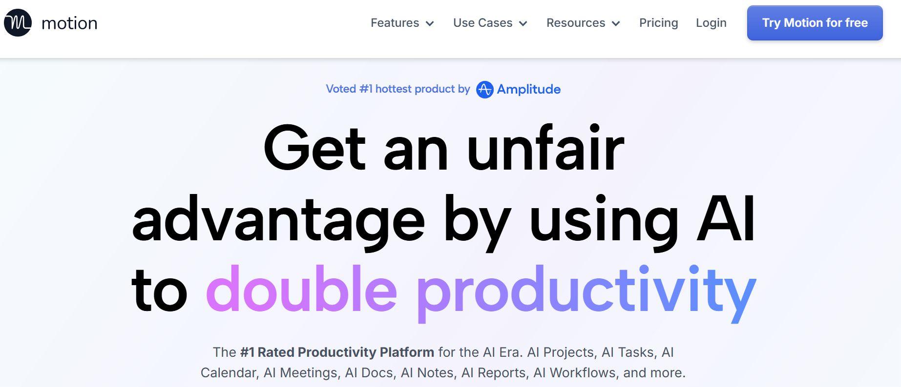 motion ai landing page