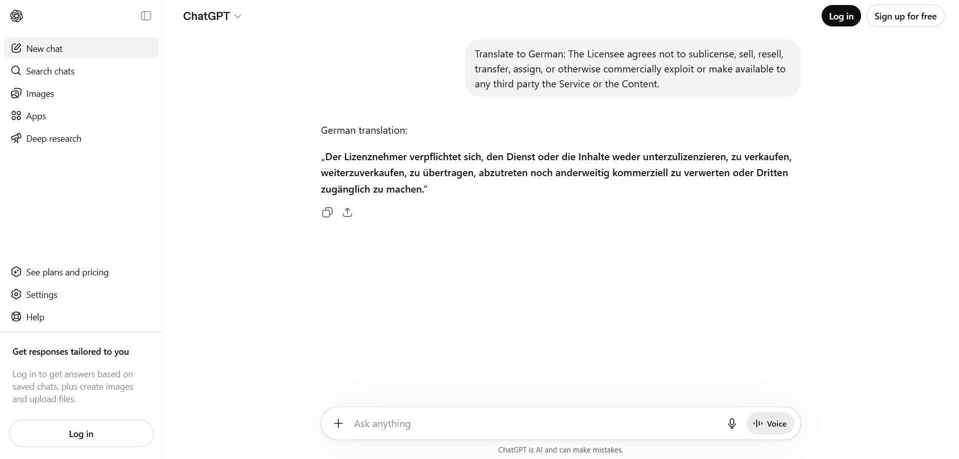 using chatgpt for translation