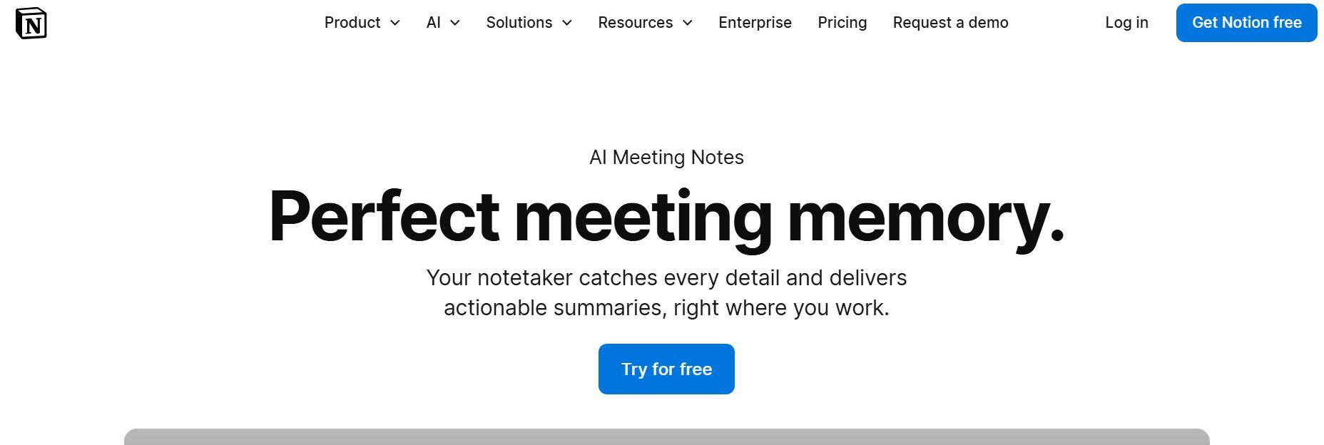 notion ai home page