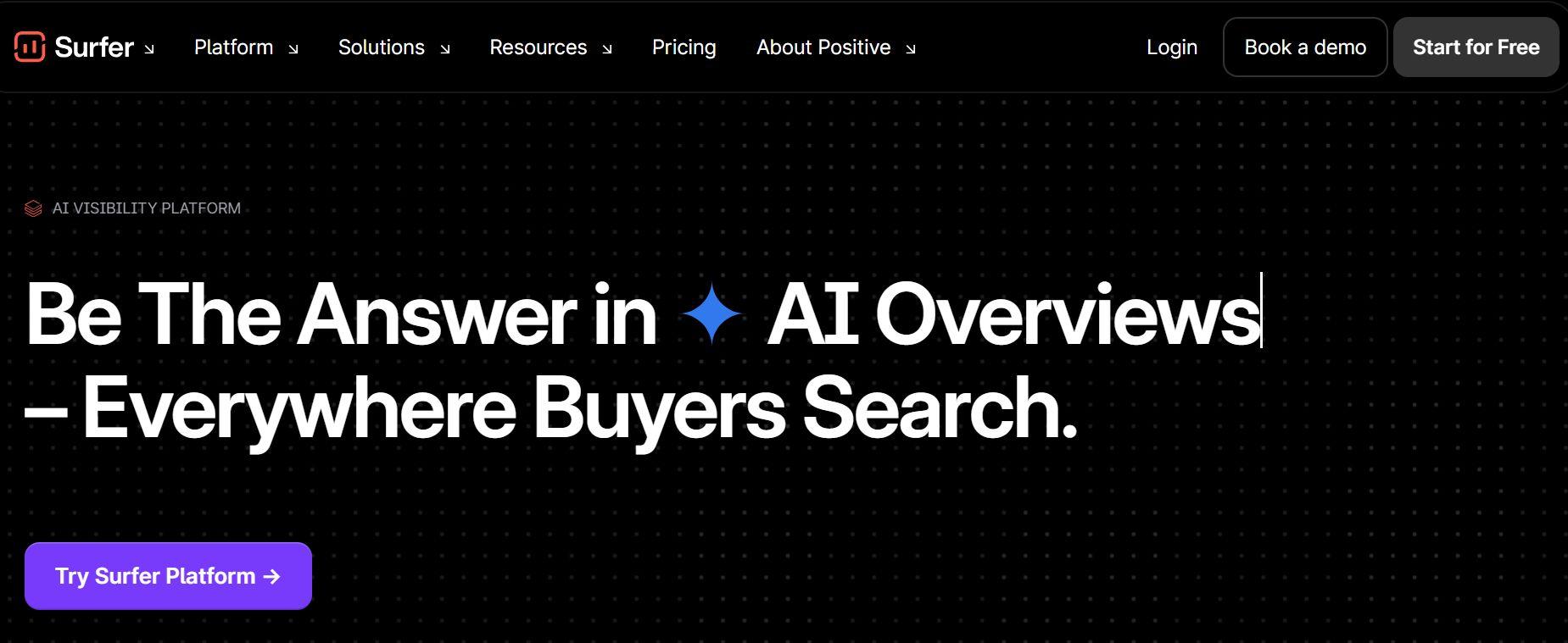 surfer seo home landing page