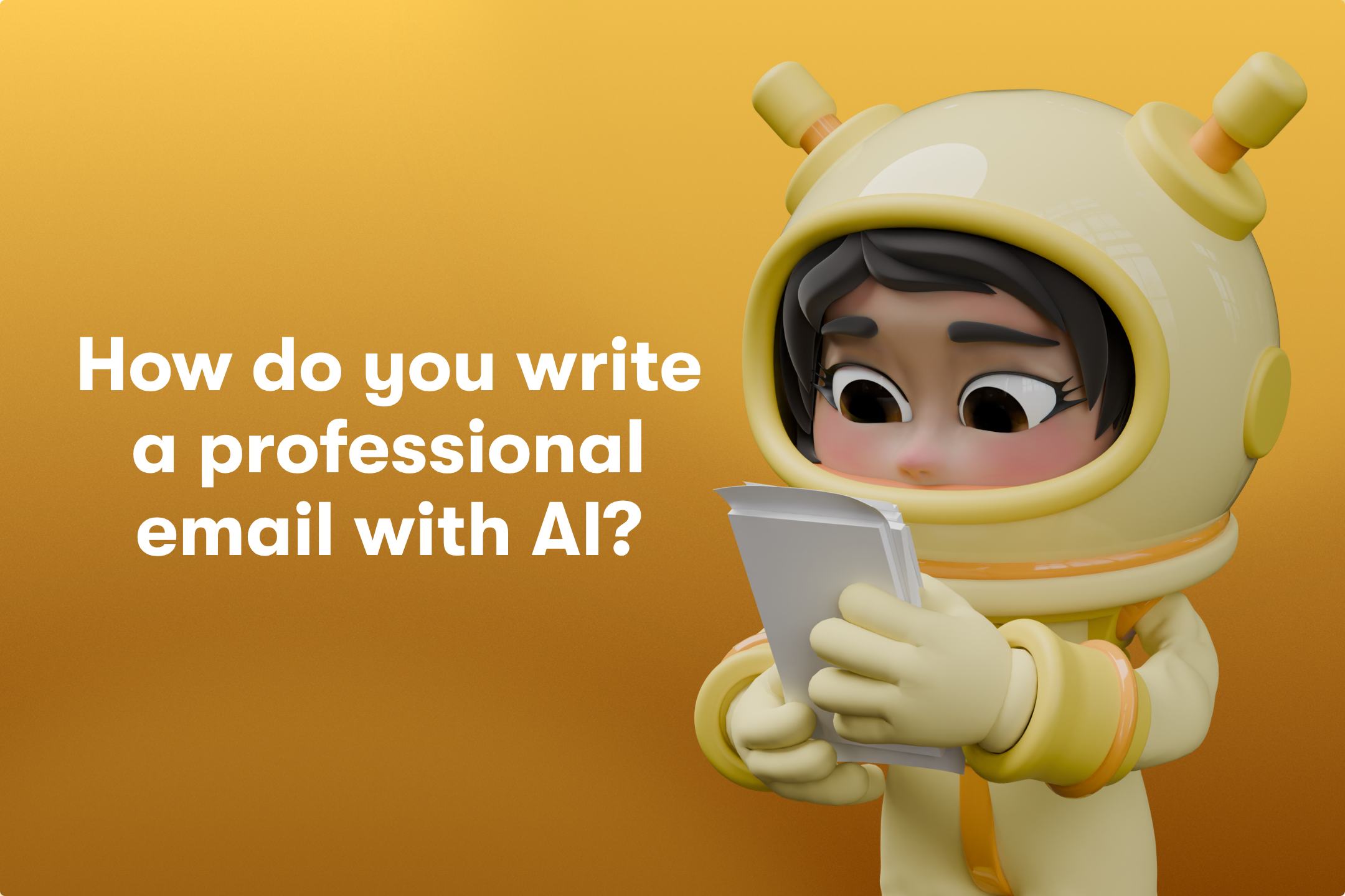 How do you write a professional email with AI?