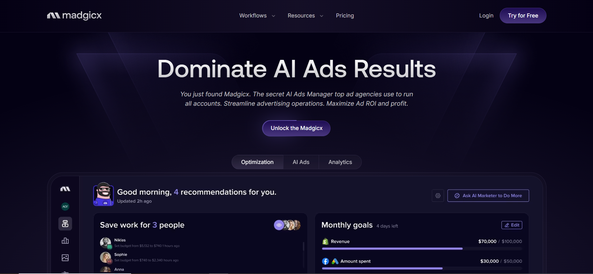 madgicx homepage