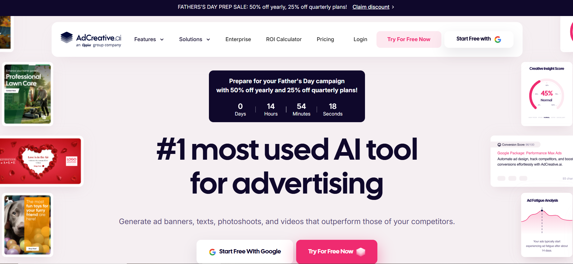 adcreative ai homepage