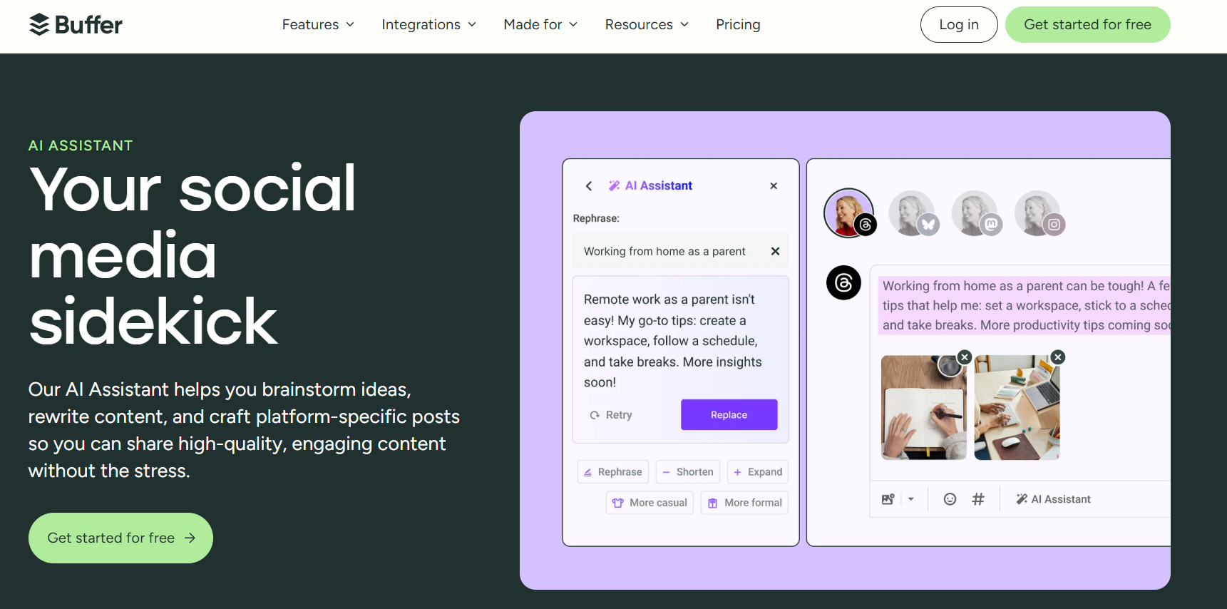 buffer ai homepage
