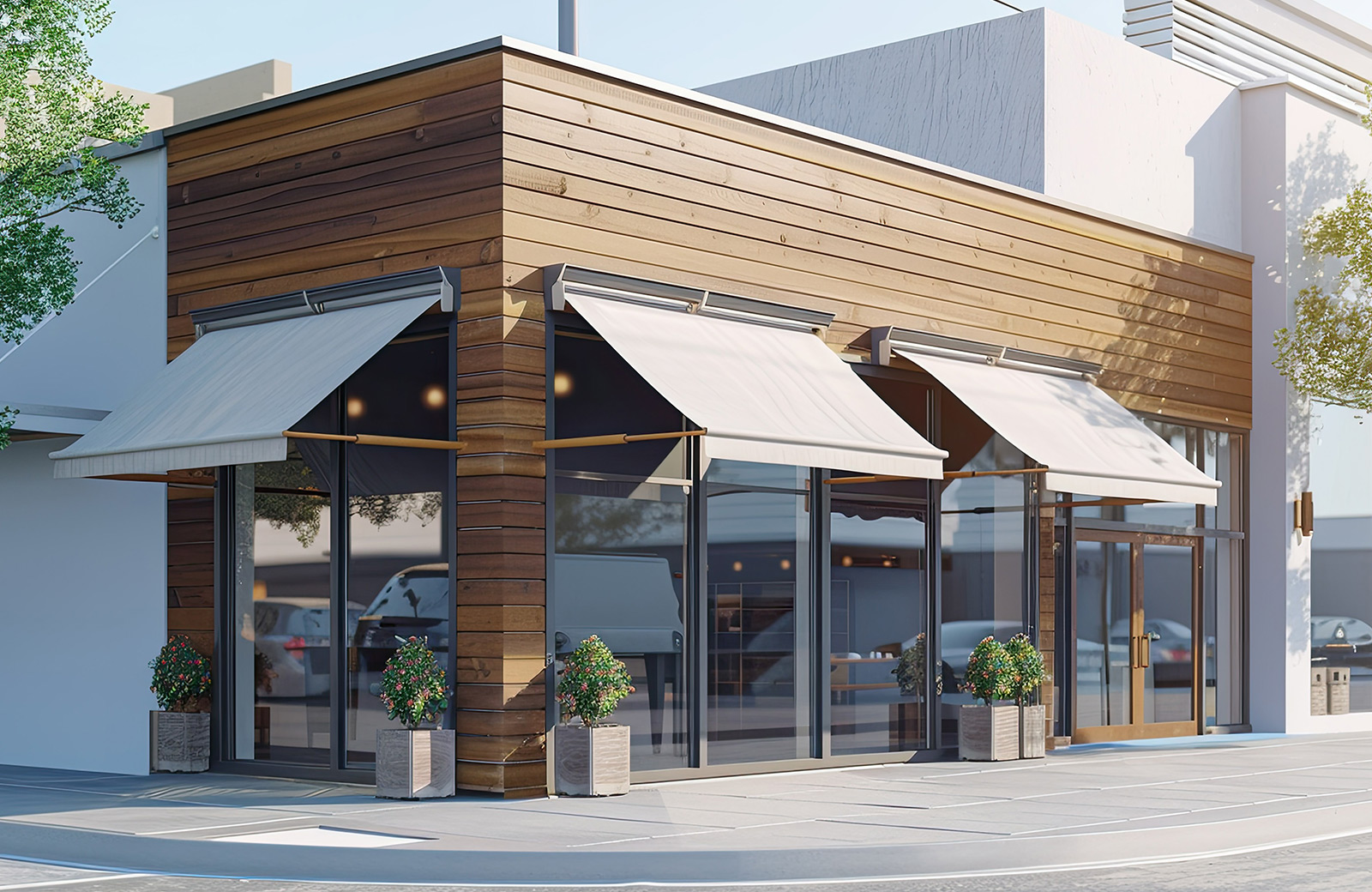 beautiful modern store front