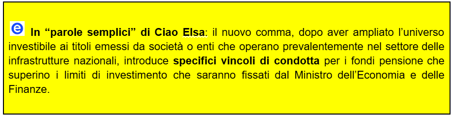 specifici vincoli condotta fondi pensione