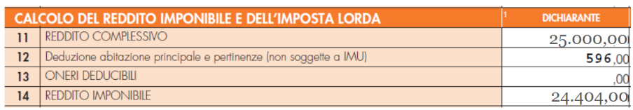 calcolo reddito imponibile versamento busta paga