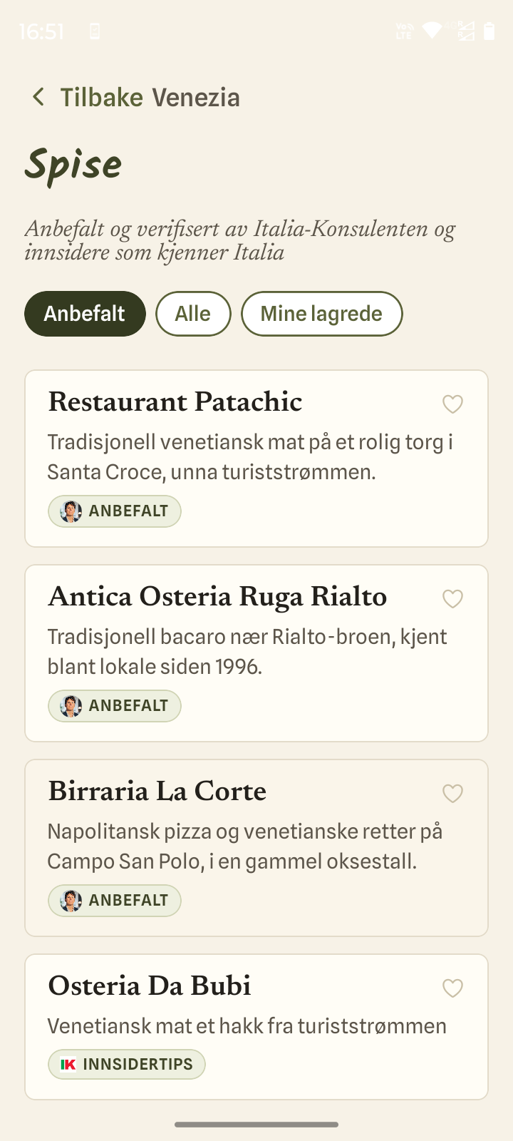 Italia Reise og Innsidertips app