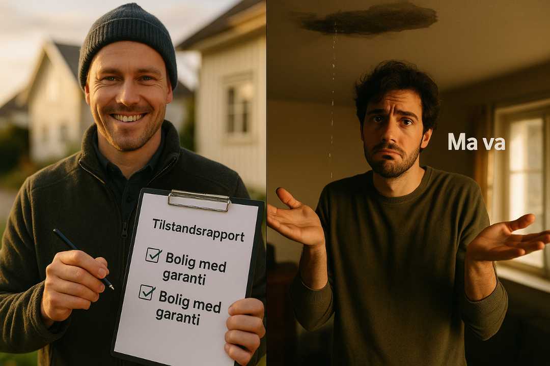 Tilstandsrapport med boliggaranti kontra lekkasje i take