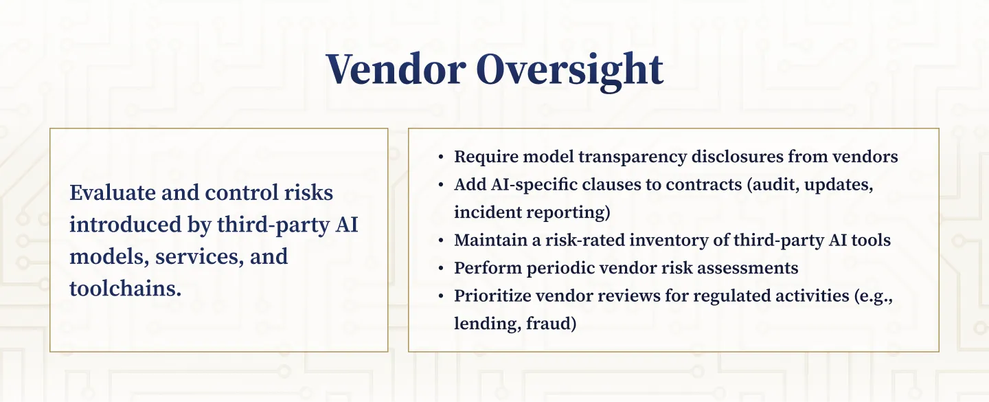 Generative AI Risk Area: Vendor Oversight