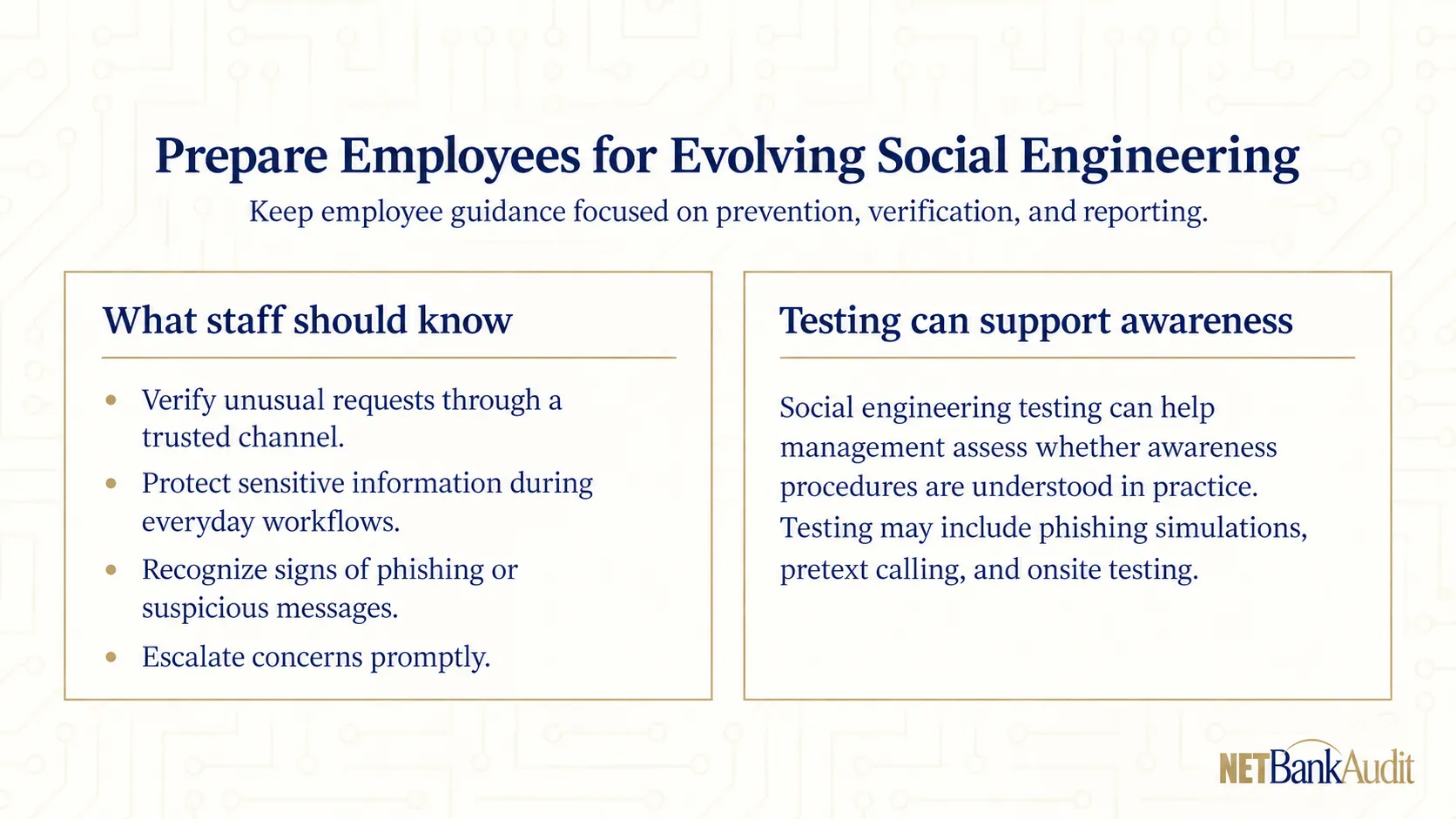 Prepare employees for evolving social engineering