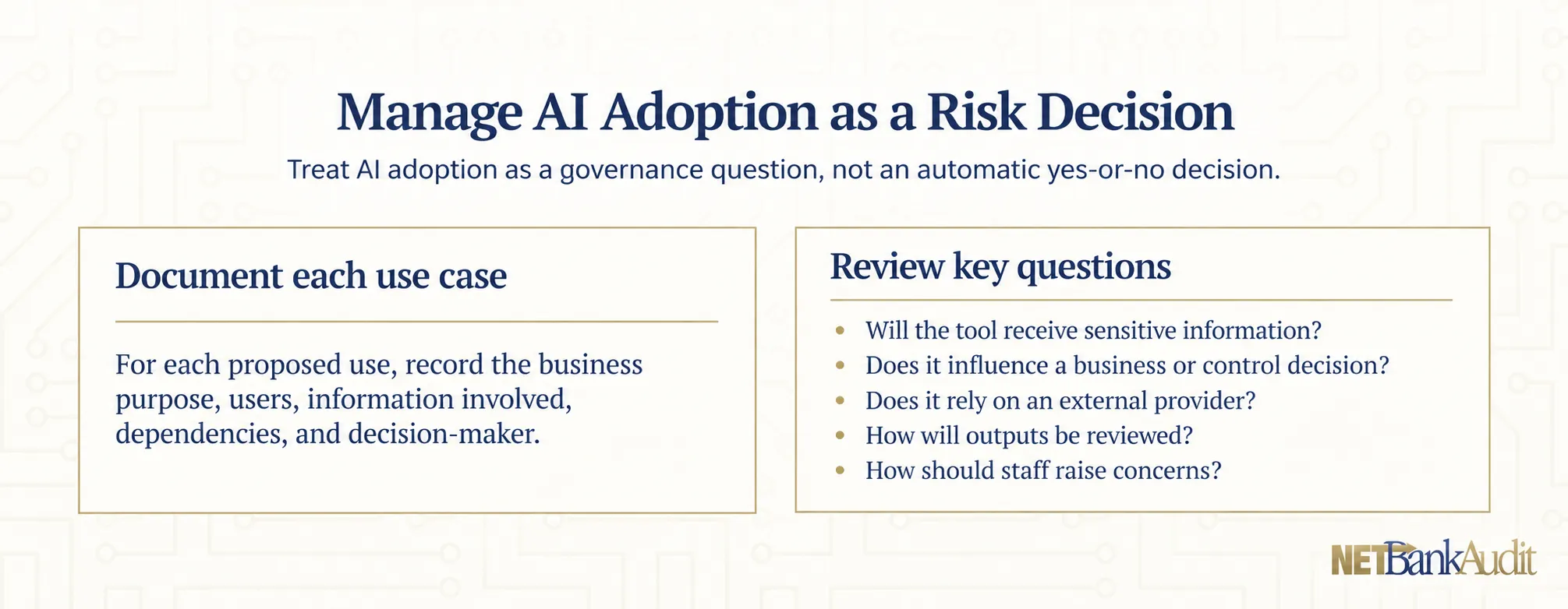 Manage AI adoption as a risk decision