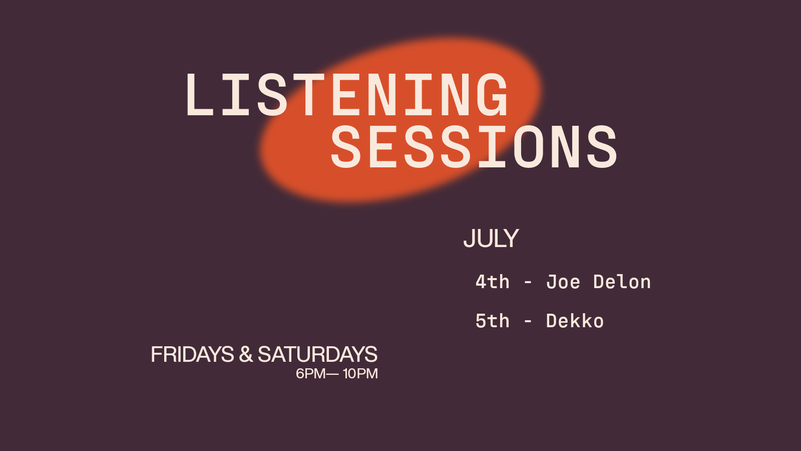 Listening Sessions at Làlia Social Club
