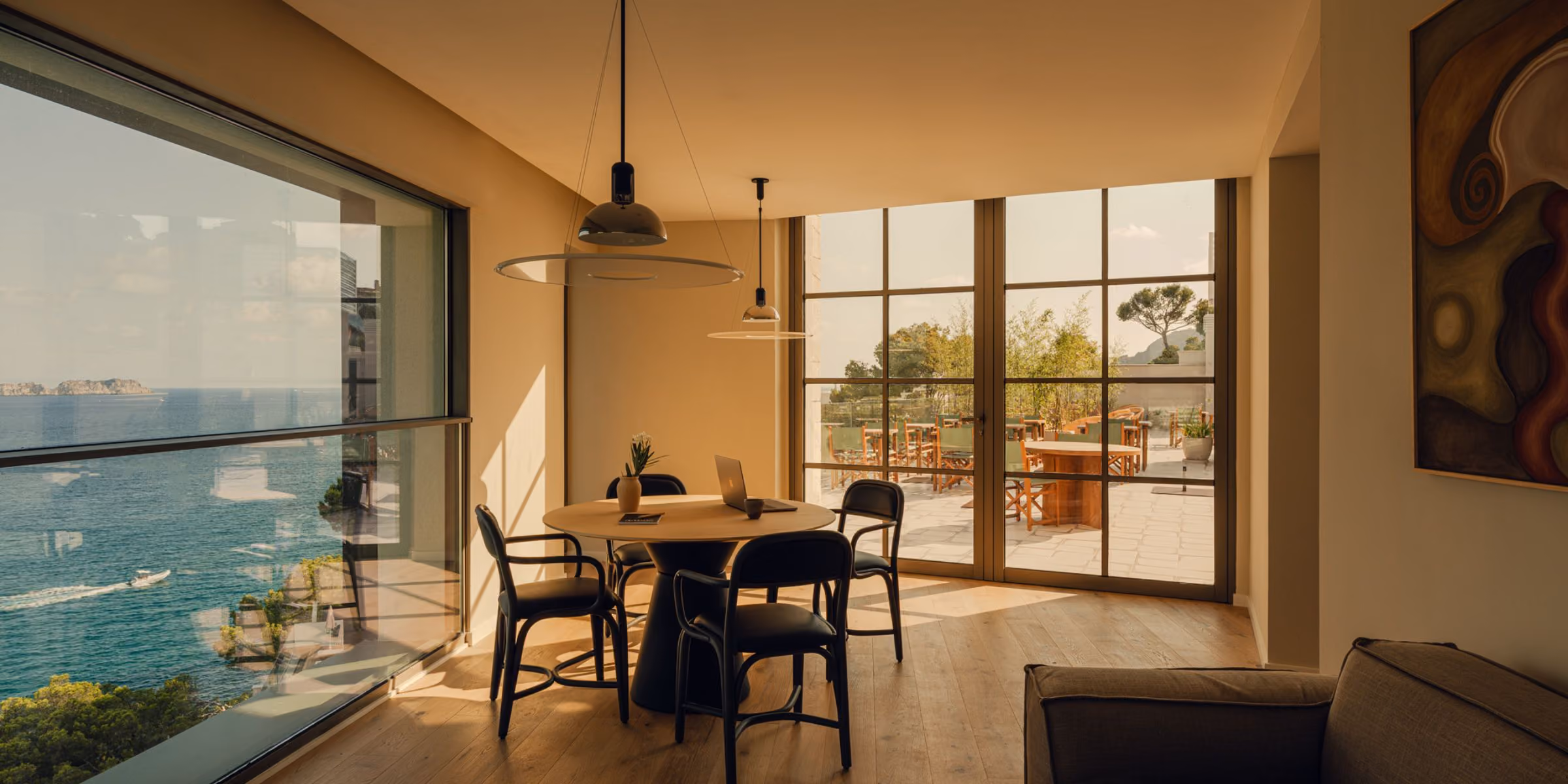 Aethos Mallorca sea view work space for events or private copany meetings