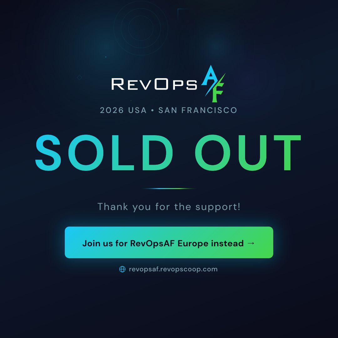 RevOpsAF Sold Out for San Francisco 2026