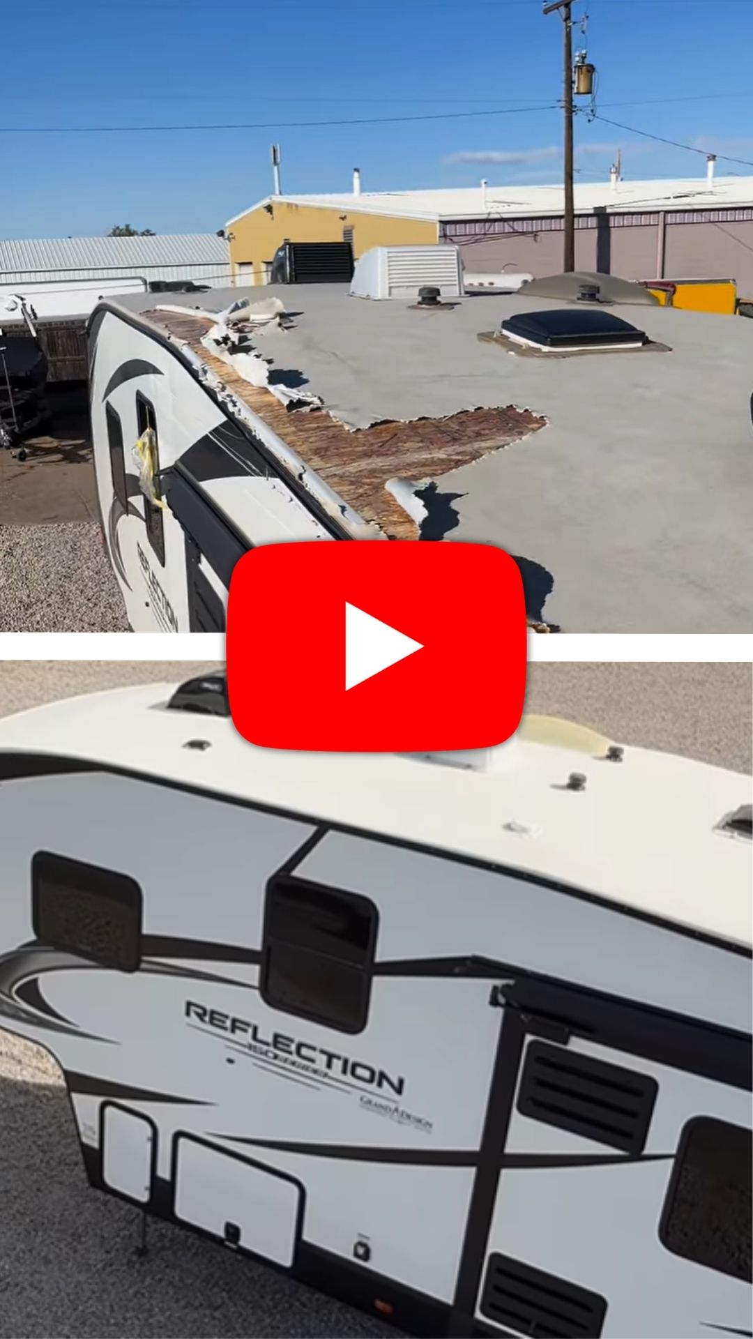 A video demonstration of how Fiberglass Worx replaced the damaged roof of an RV