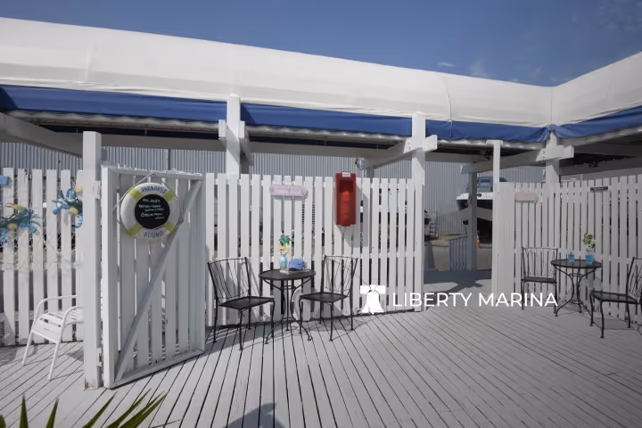 Liberty Marina Boating Community restrooms image showing clean, well-maintained facilities available for boaters and guests.