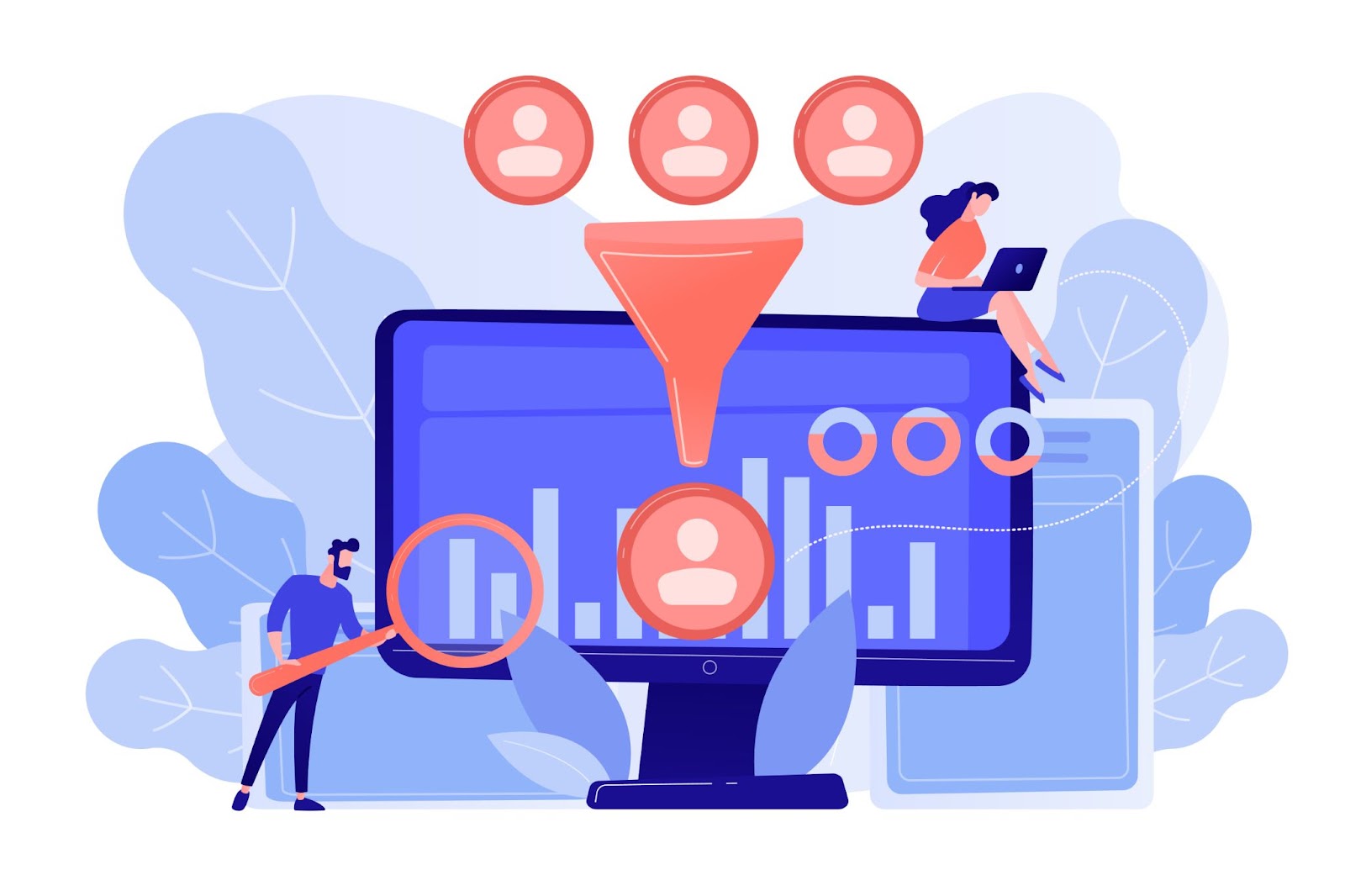 Illustration of a targeted lead generation campaign