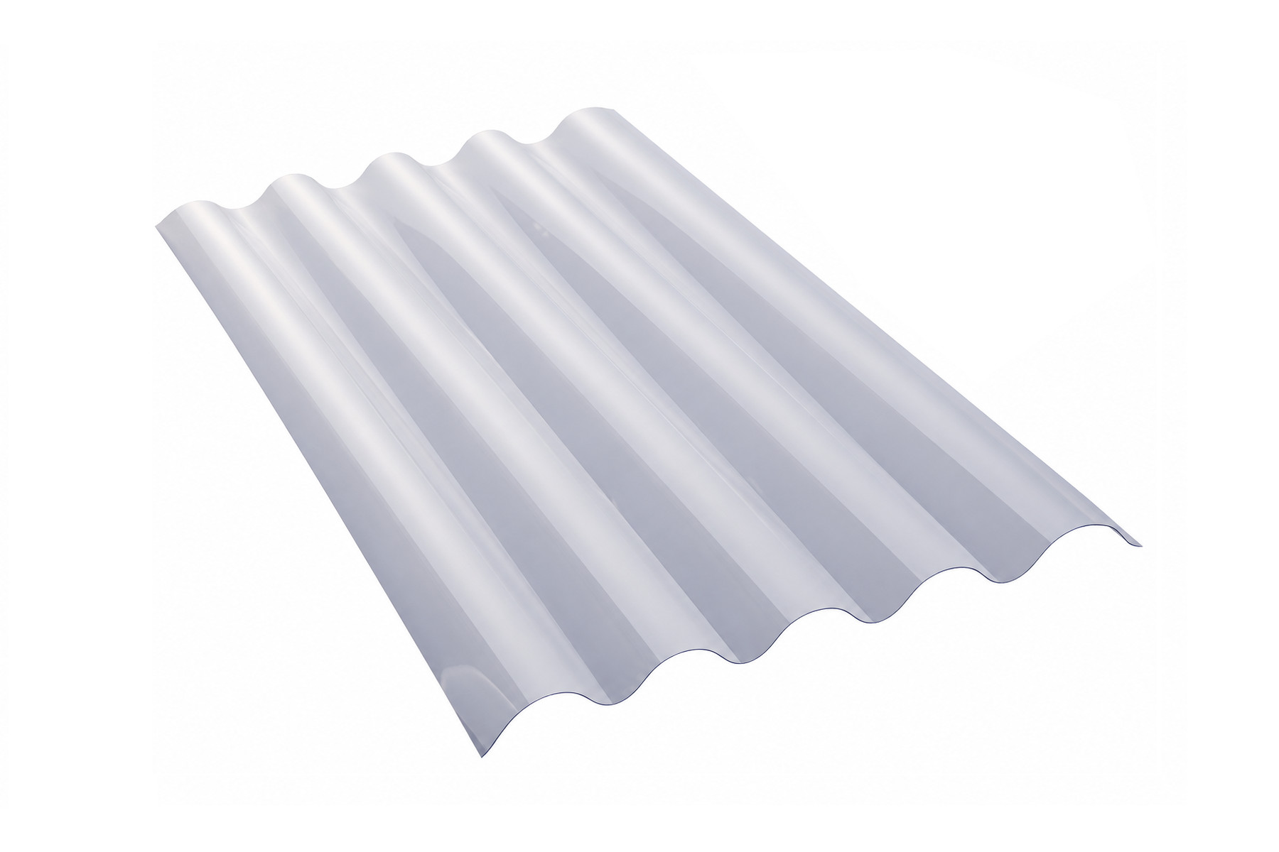 Plaque ondulée PVC cristal Pévélite® Grandes Ondes 177/51