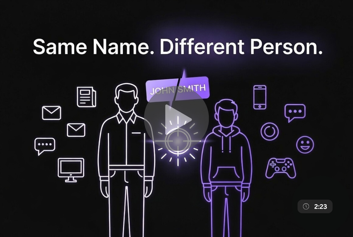 Video: Same Name. Different Person