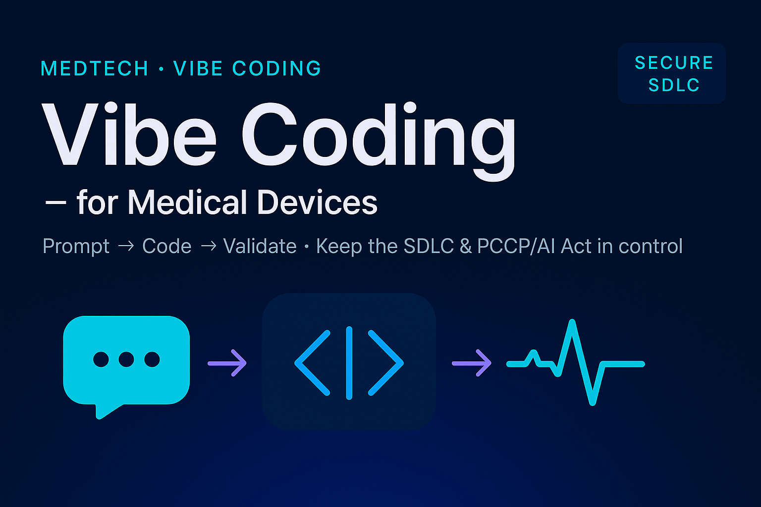 Vibe coding — prompt → code → care (MedTech, SDLC)