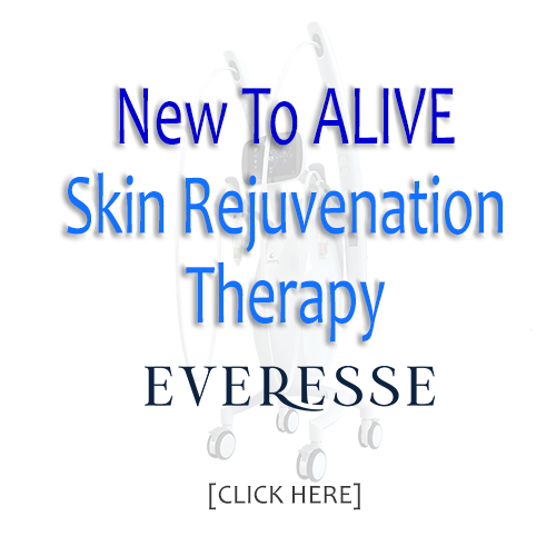 Text offering 50% off Alive Products with a clickable prompt.