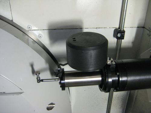 3D printed cap installed in CNC machine