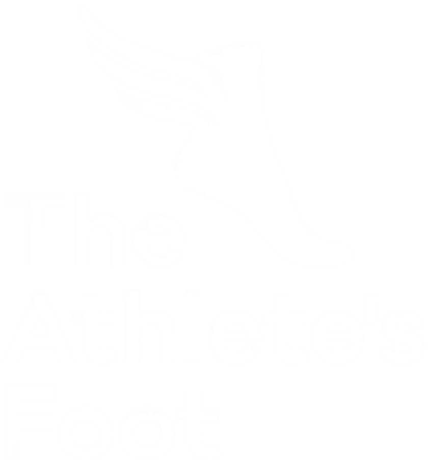 A white logo for the Athletes foot