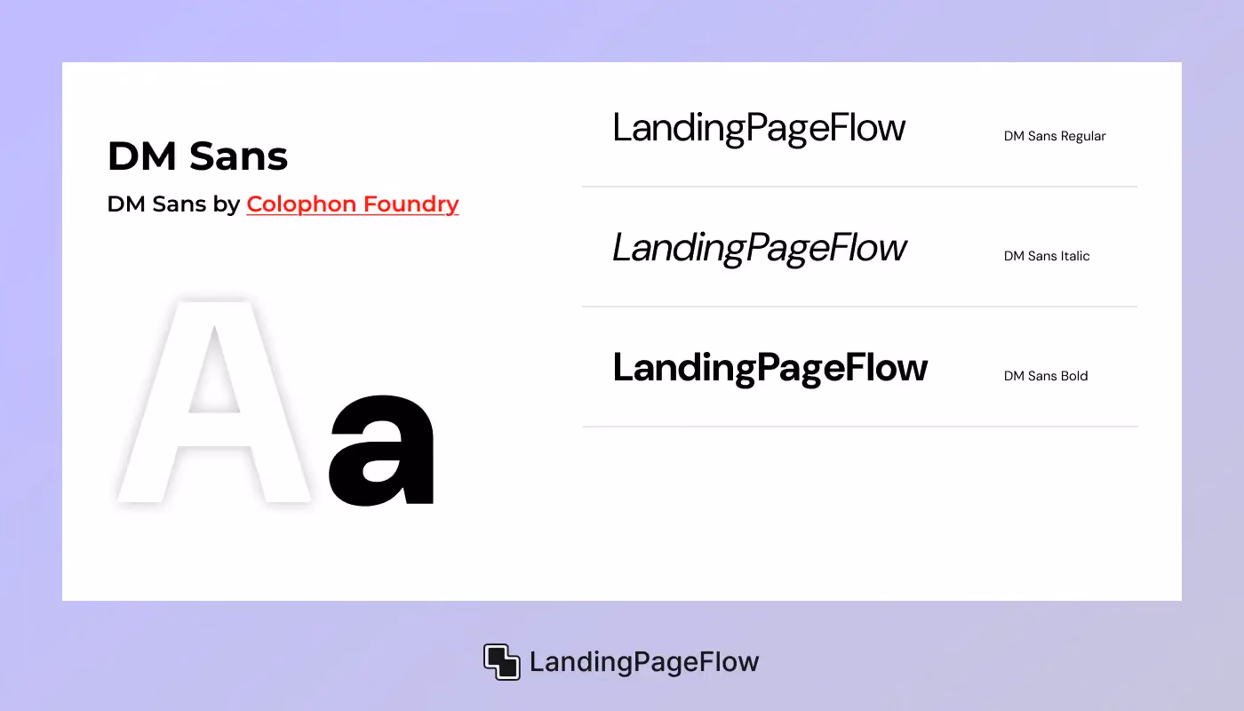 DM Sans - Colophon Foundry
