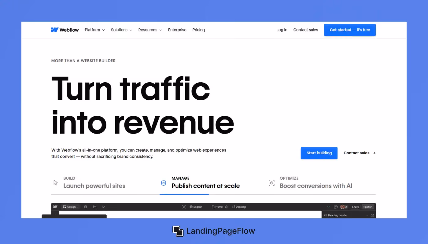 Webflow - Pro Design Without the Cost
