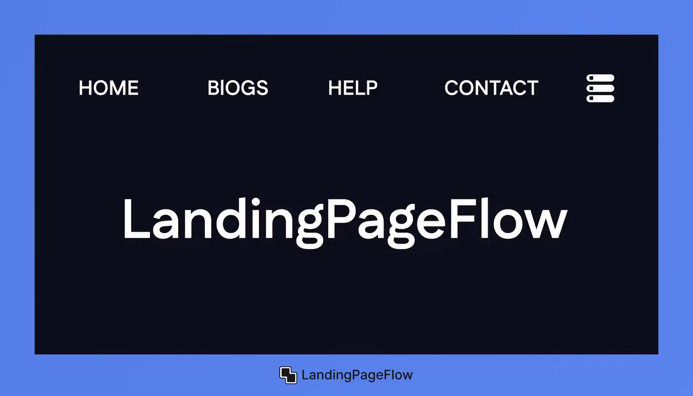 White Font on Dark Navy Background