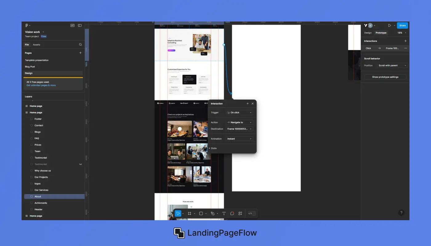 Seamless Prototyping For Landing Pages