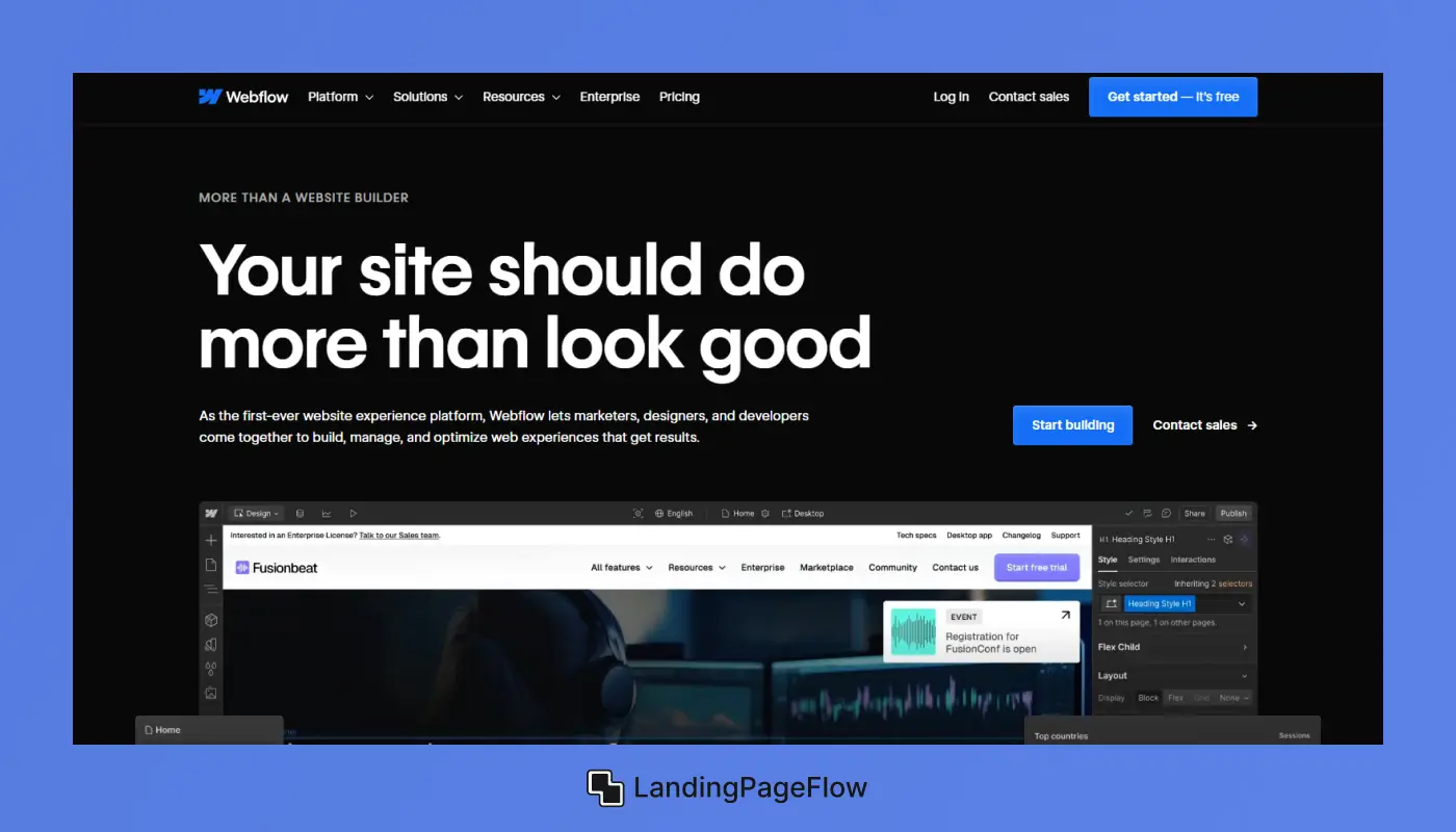 Why Choose Webflow For Landing Pages?