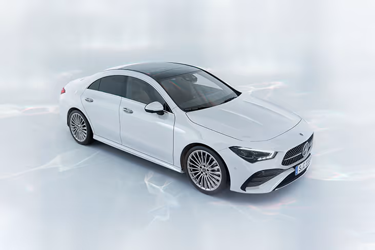 White Mercedes Benz CLA Model