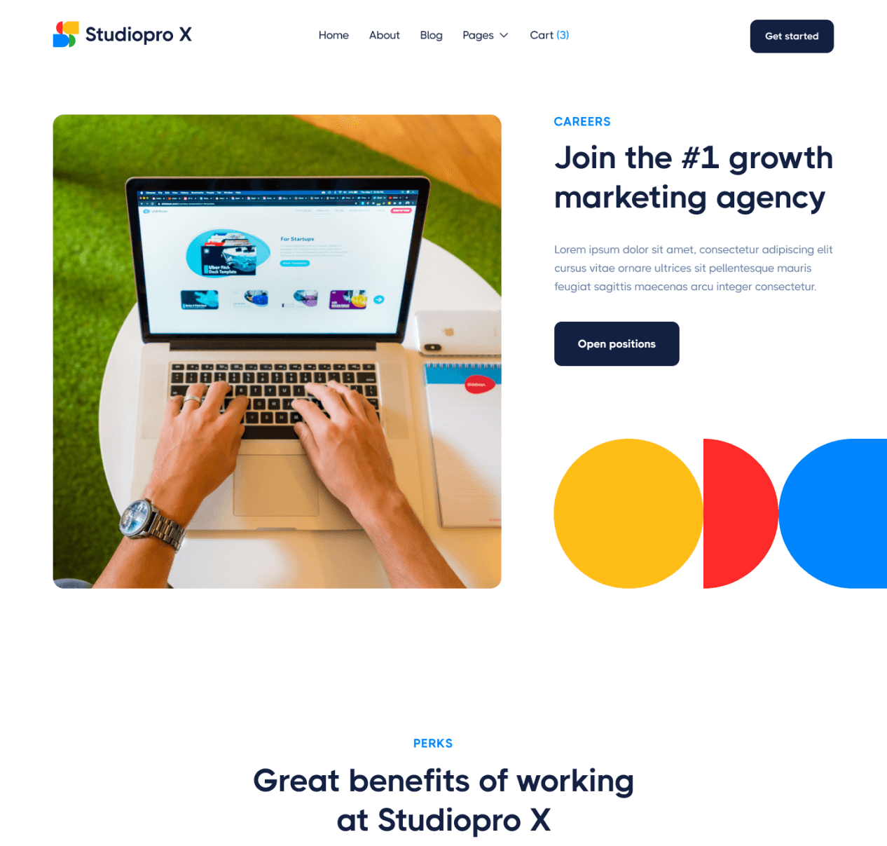 Studiopro X - Careers page - Inbound Marketing Agency Webflow Template